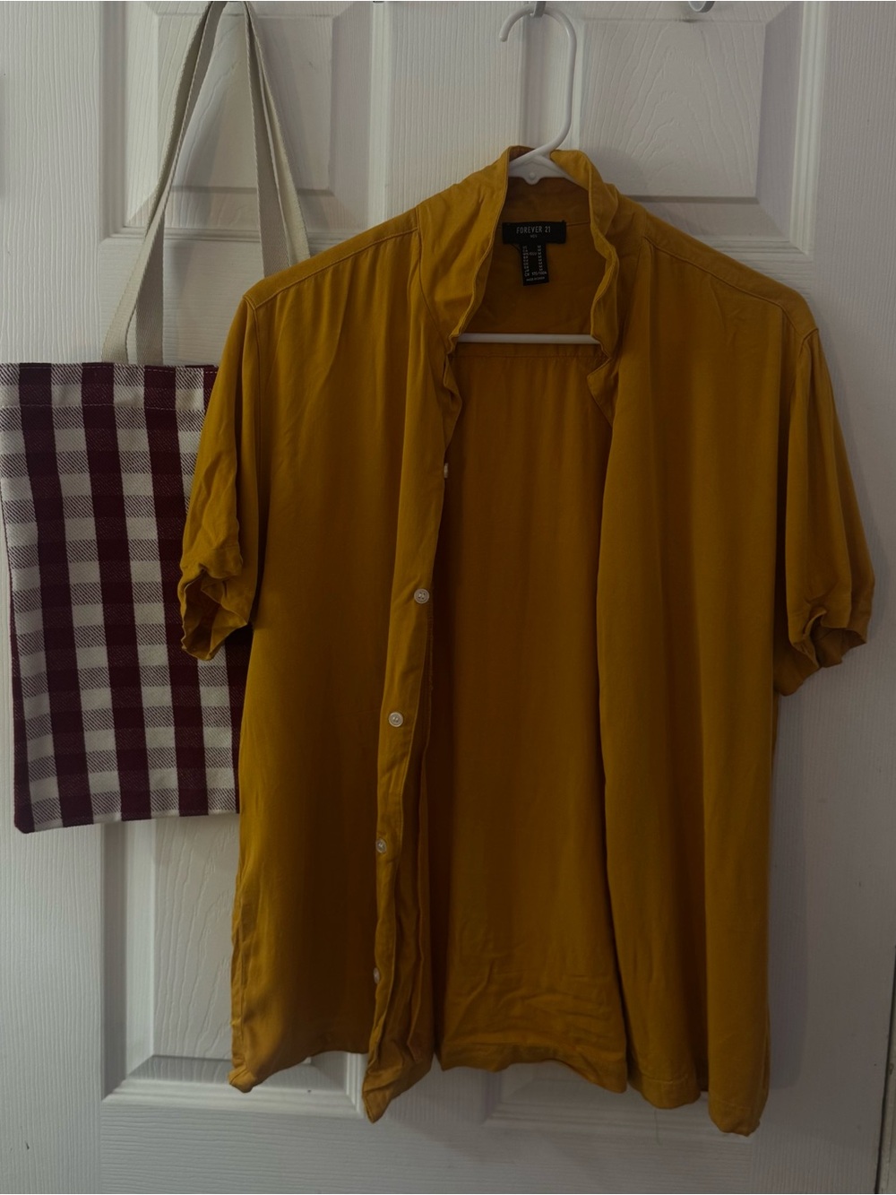 Forever 21 Men’s Mustard Short Sleeve Shirt Jacket